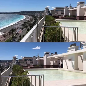 With Terrace & Rooftop Pool In Promenade Des Nice